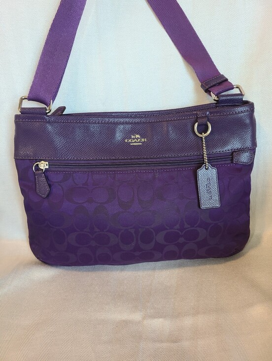Coach Handbags - Coach Signature Nylon Spencer Crossbody Bag